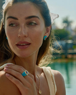 SEASHELL CRESCENT EARRINGS SEASHELL CRESCENT EARRINGS Sorellina Sorellina  Squash Blossom Vail