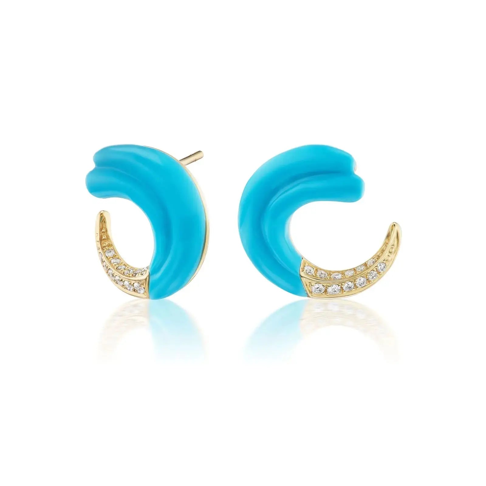 SEASHELL CRESCENT EARRINGS SEASHELL CRESCENT EARRINGS Sorellina Sorellina  Squash Blossom Vail