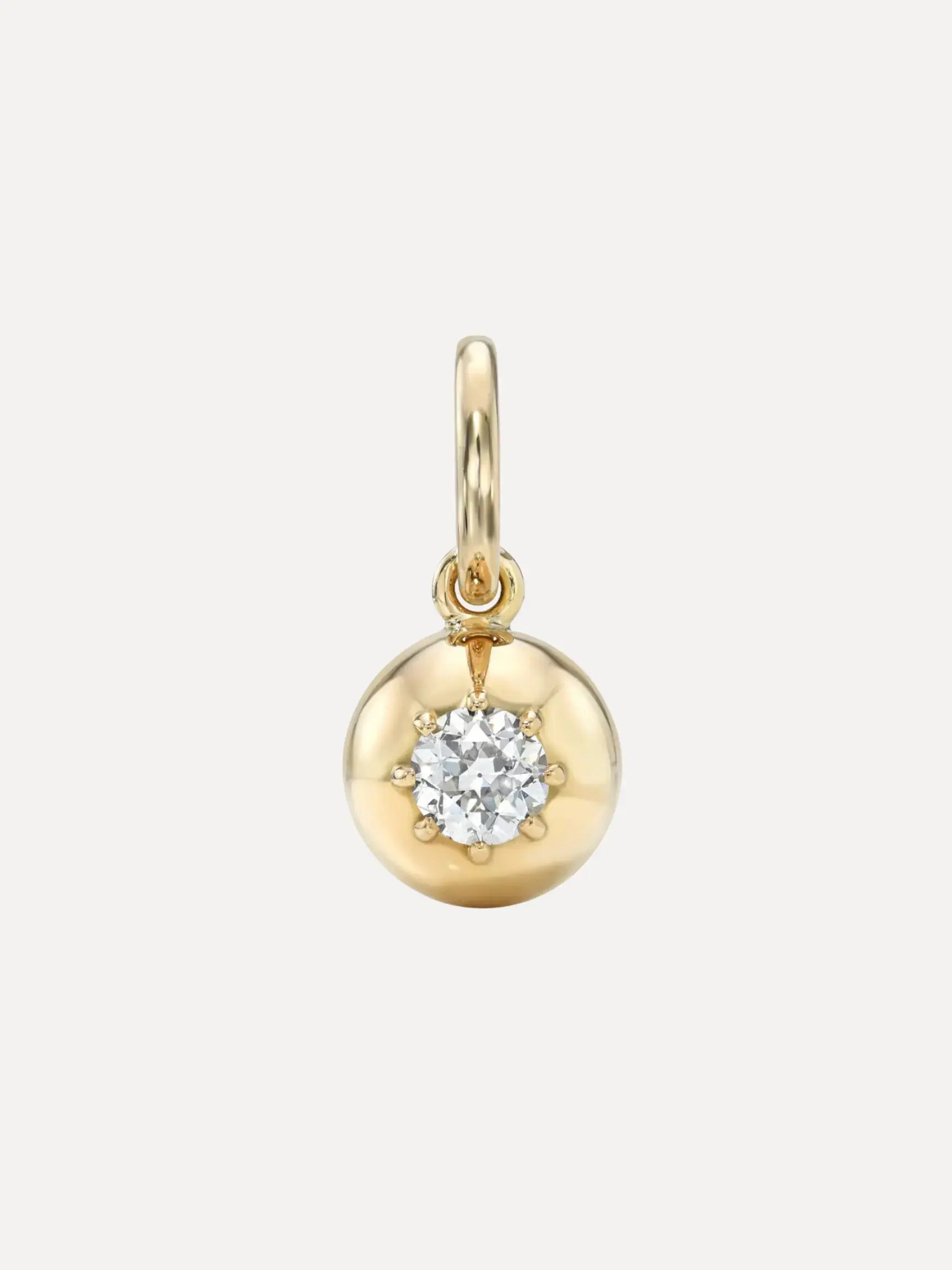 Single Stone Diamond Luna Pendant