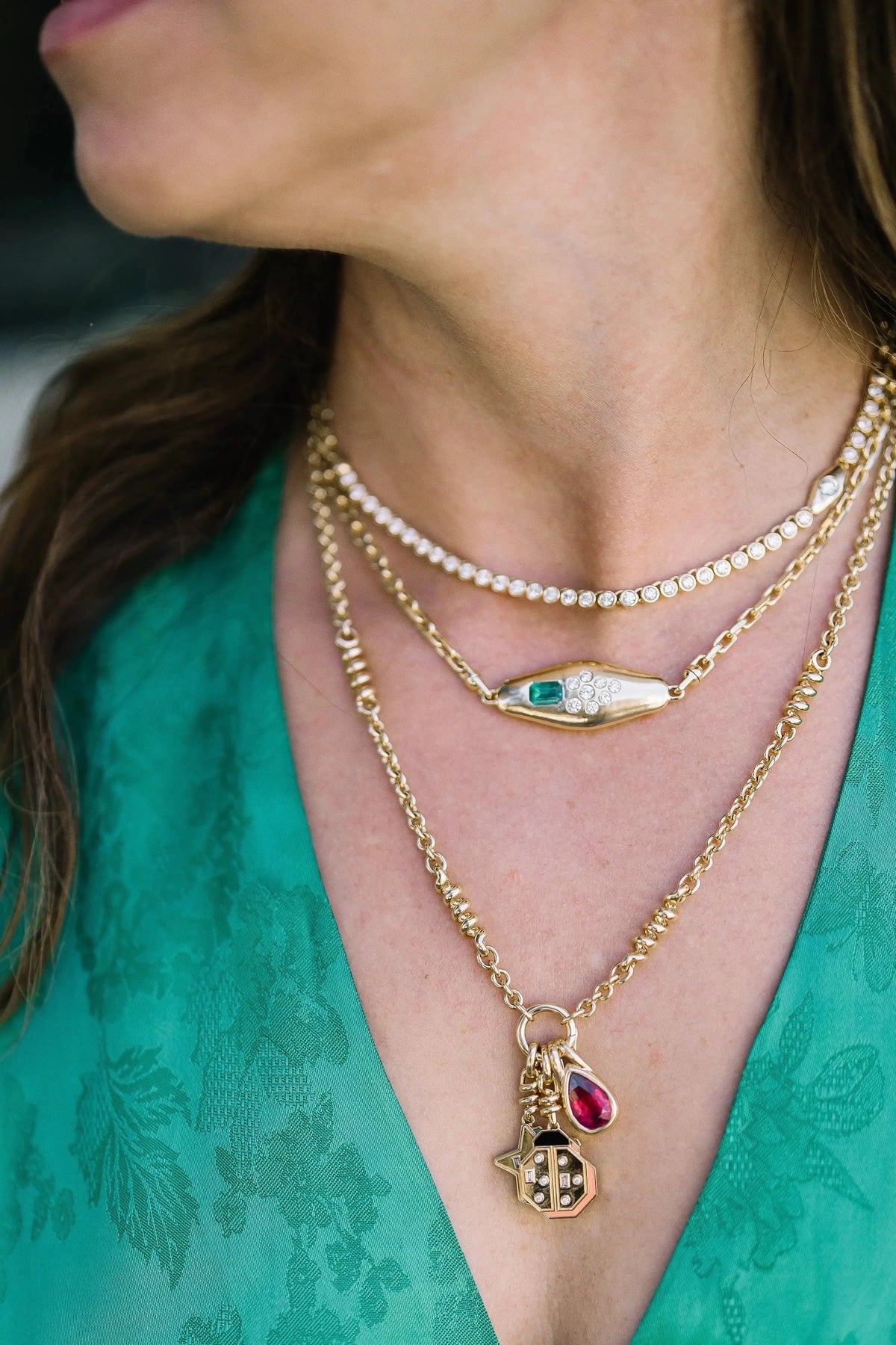 Slinkee Clip Necklace Slinkee Clip Necklace Boochier Boochier  Squash Blossom Vail