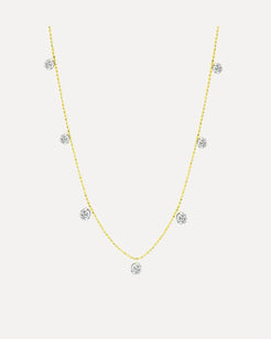 Small Floating 5 Diamond Necklace Small Floating 5 Diamond Necklace Graziela Gems Graziela Gems  Squash Blossom Vail