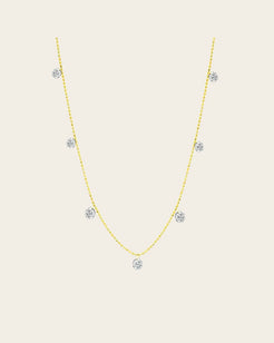 Small Floating 5 Diamond Necklace Small Floating 5 Diamond Necklace Graziela Gems Graziela Gems  Squash Blossom Vail