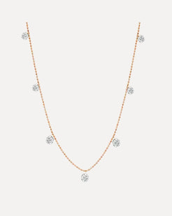 Small Floating Diamond Necklace Small Floating Diamond Necklace Graziela Gems Graziela Gems  Squash Blossom Vail