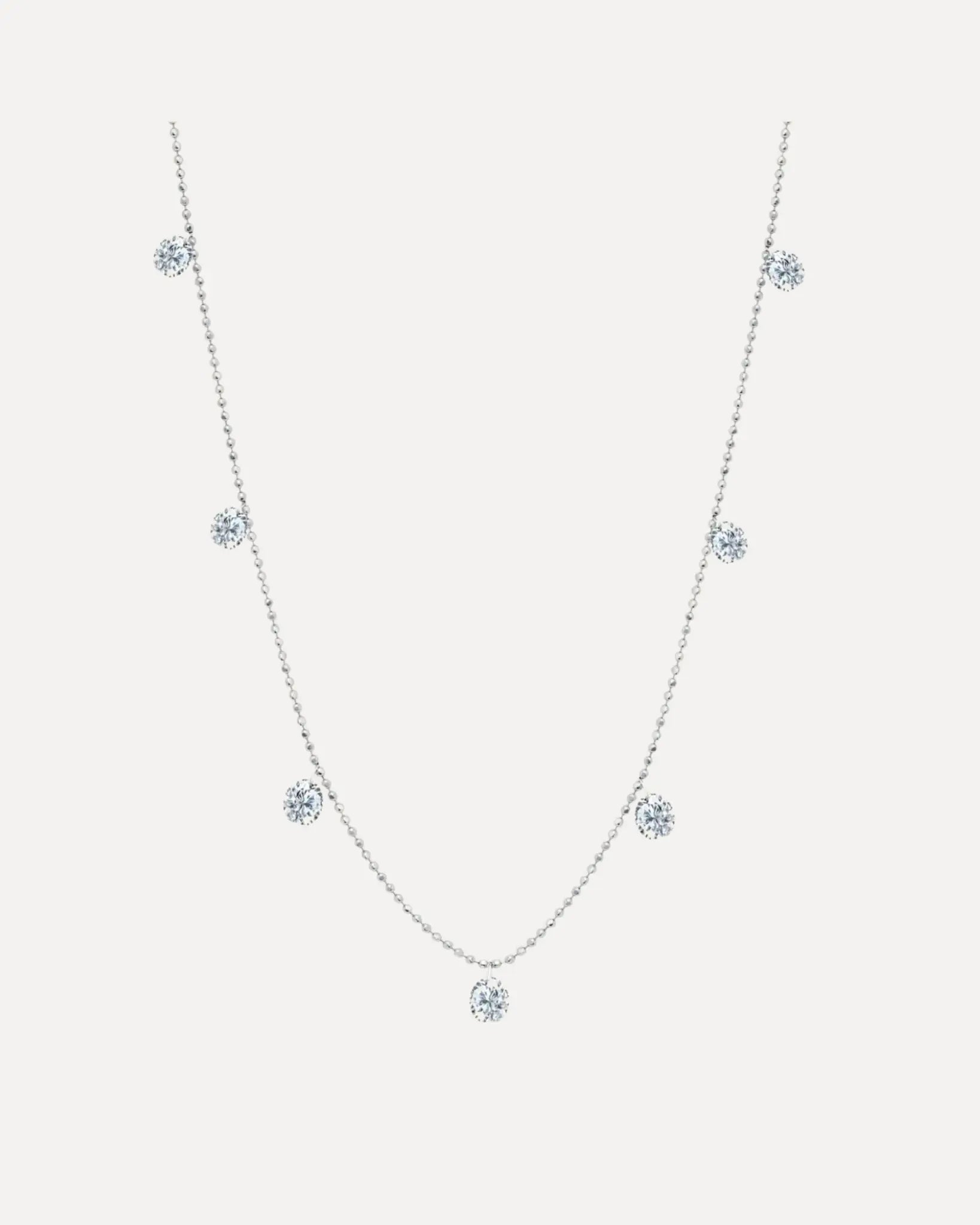 Small Floating Diamond Necklace Small Floating Diamond Necklace Graziela Gems Graziela Gems  Squash Blossom Vail