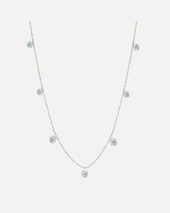 Small Floating Diamond Necklace Small Floating Diamond Necklace Graziela Gems Graziela Gems  Squash Blossom Vail