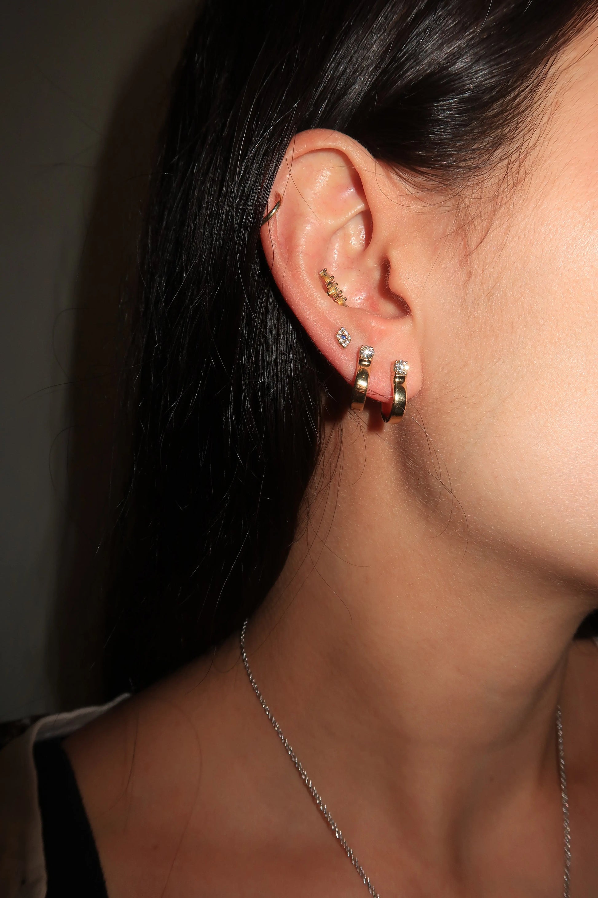 Small Honey Hoops Small Honey Hoops Melissa Kaye Melissa Kaye  Squash Blossom Vail