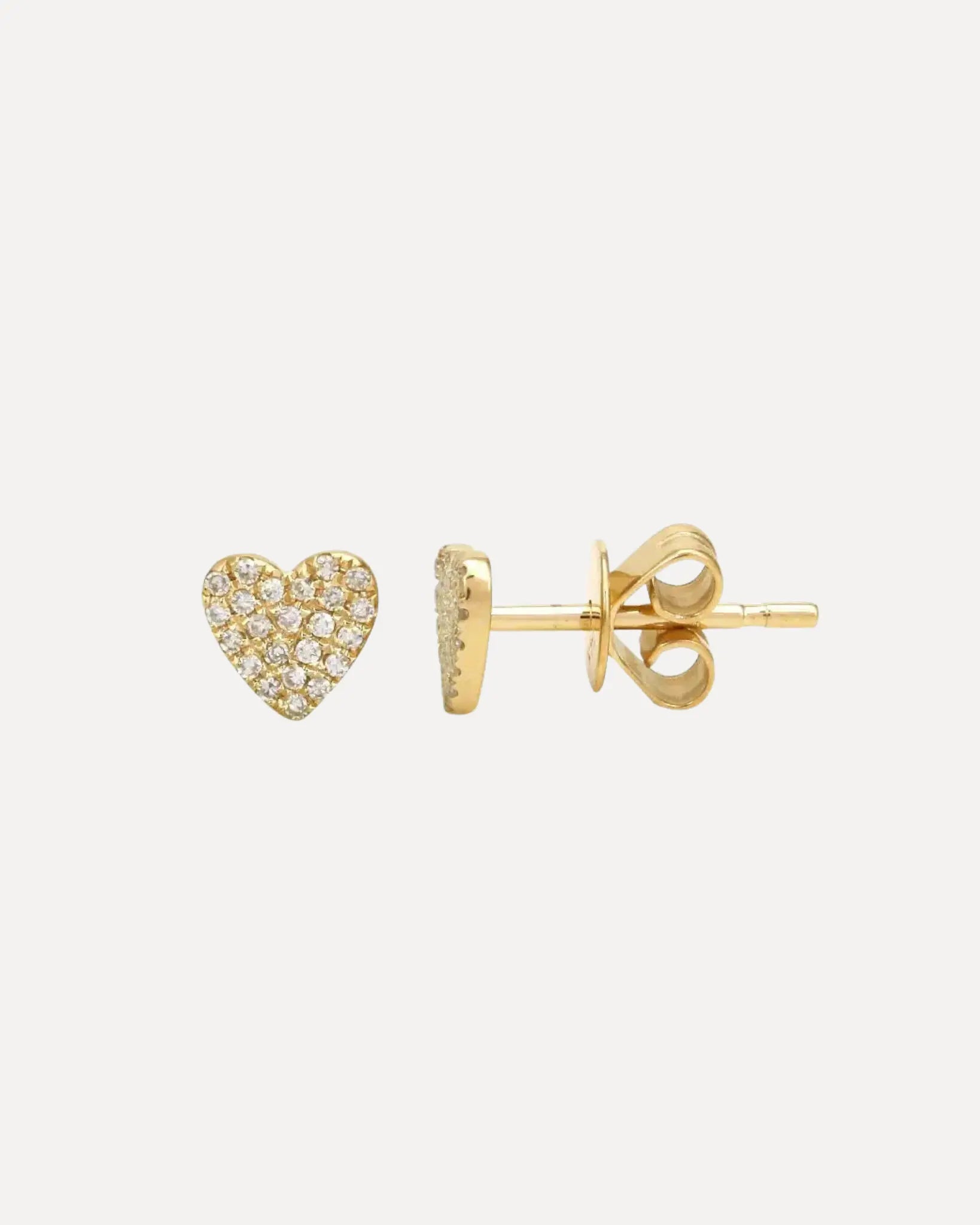 Small Pave Diamond Heart Stud Small Pave Diamond Heart Stud Squash Blossom Collection Squash Blossom Collection  Squash Blossom Vail