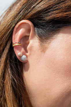 FLORENTINE FINISH SMALL BUTTON STUDS - Rose Gold - Squash Blossom Vail