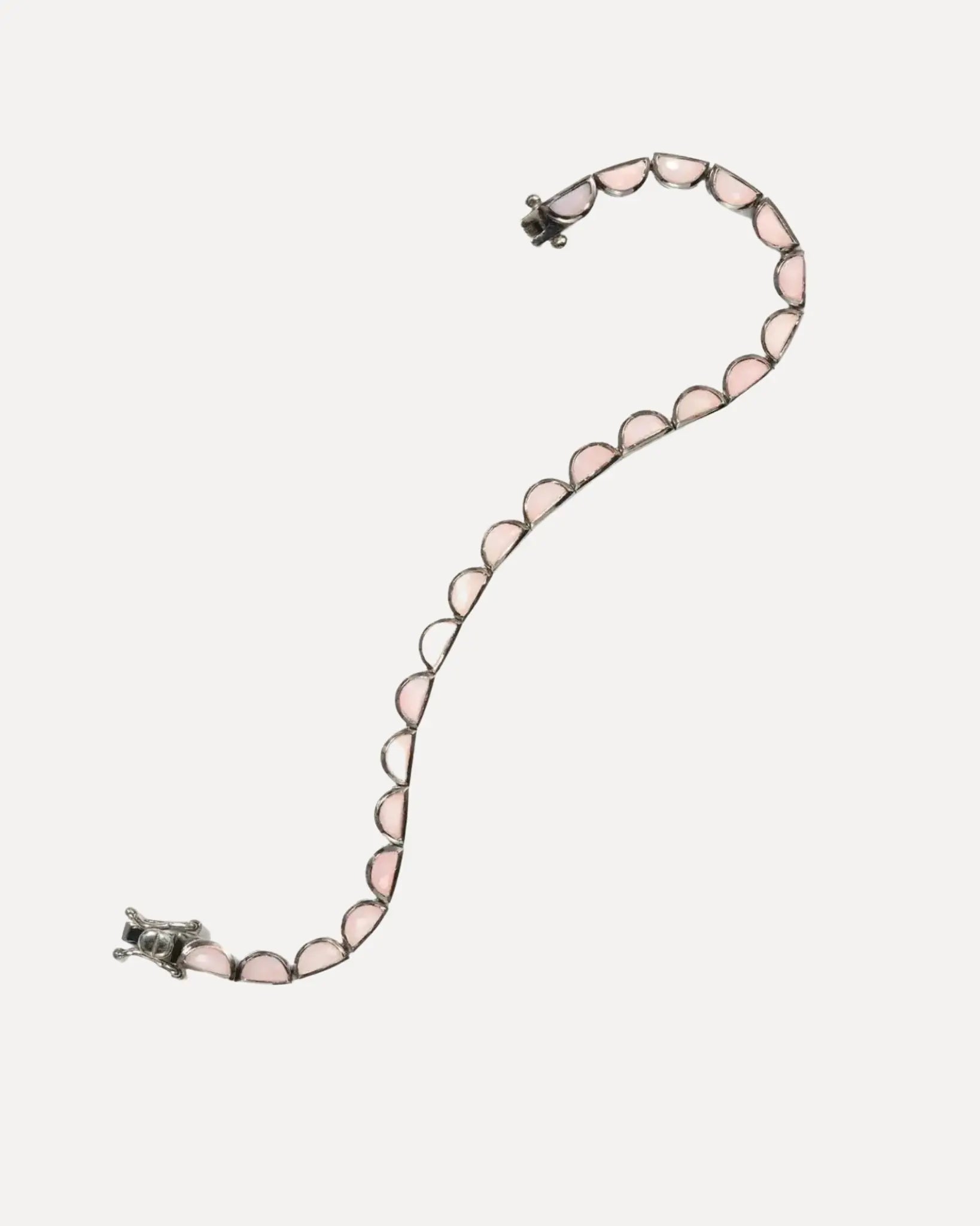 Small Scallop Tennis Bracelet - Pink Opal Small Scallop Tennis Bracelet - Pink Opal Nak Armstrong Nak Armstrong  Squash Blossom Vail