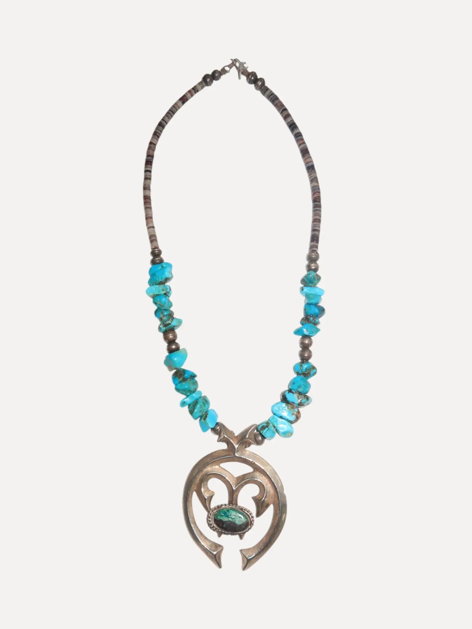 Squash Blossom Turquoise Necklace Squash Blossom Turquoise Necklace Native American Collection Native American Collection  Squash Blossom Vail