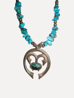 Squash Blossom Turquoise Necklace Squash Blossom Turquoise Necklace Native American Collection Native American Collection  Squash Blossom Vail