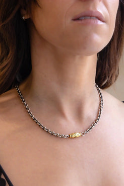 Sterling Silver Chain with Male Vario - Squash Blossom Vail
