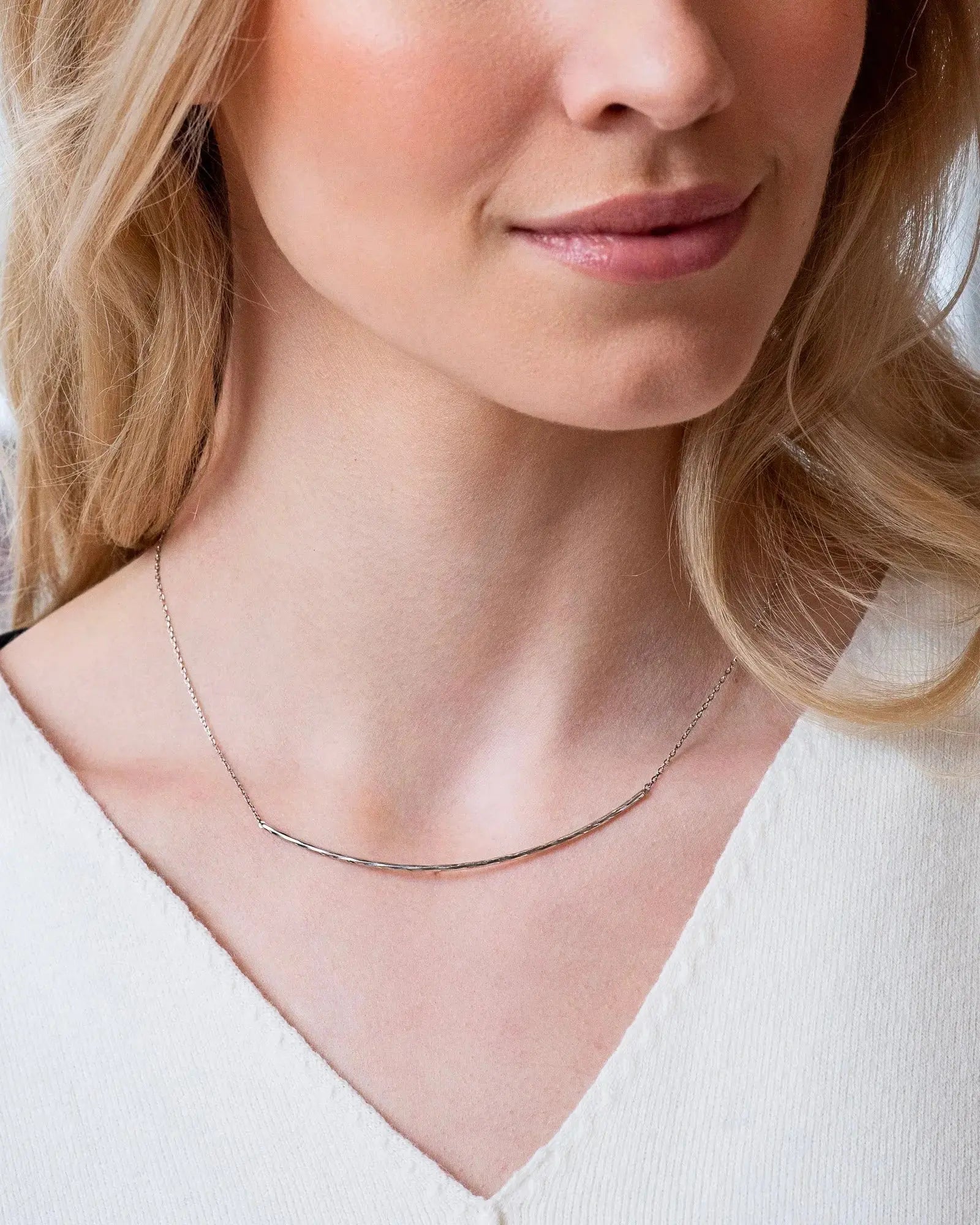 The Sunrise Bar Necklace - Squash Blossom Vail