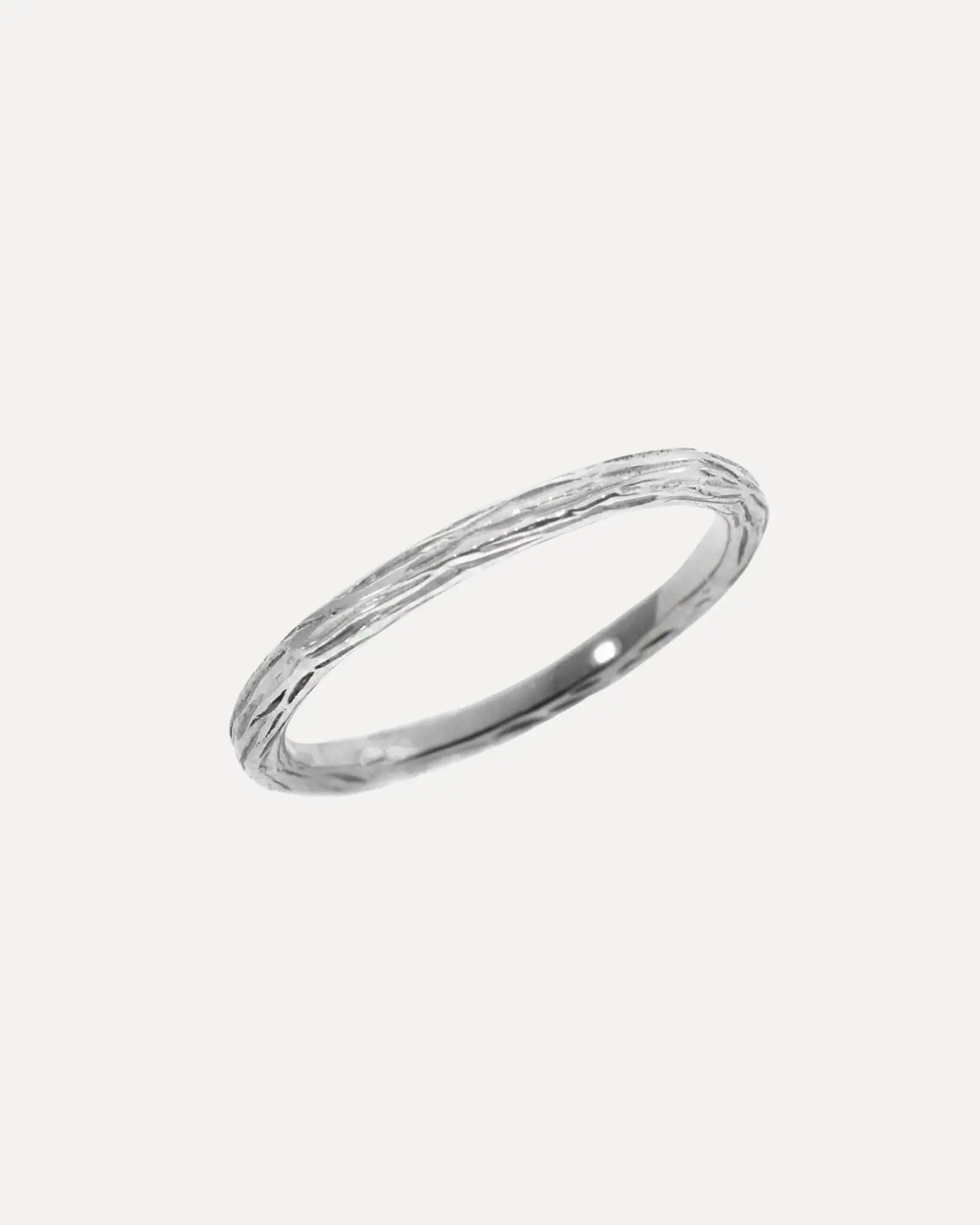 Thin White Gold Pebble Band Thin White Gold Pebble Band Sarah Graham Sarah Graham  Squash Blossom Vail