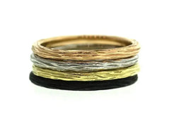 Thin White Gold Pebble Band