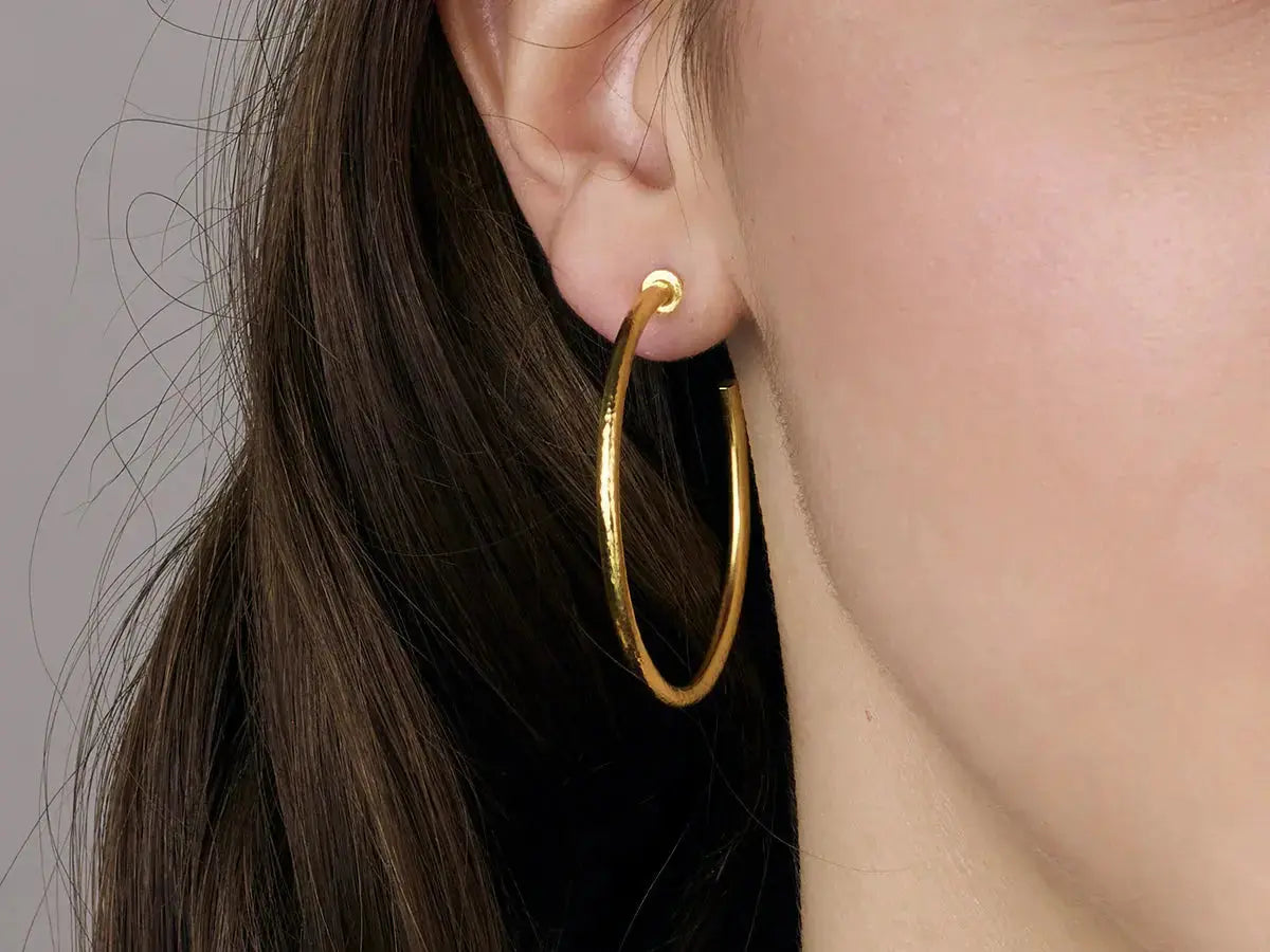 Vertigo Gold Hoop Earrings Vertigo Gold Hoop Earrings Gurhan Gurhan  Squash Blossom Vail