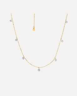 Tiny Floating Diamond Necklace Tiny Floating Diamond Necklace Graziela Gems Graziela Gems  Squash Blossom Vail