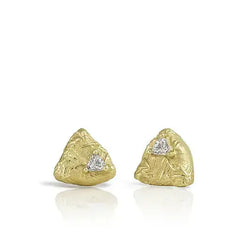 Trigon Diamond Stud Earrings - Squash Blossom Vail