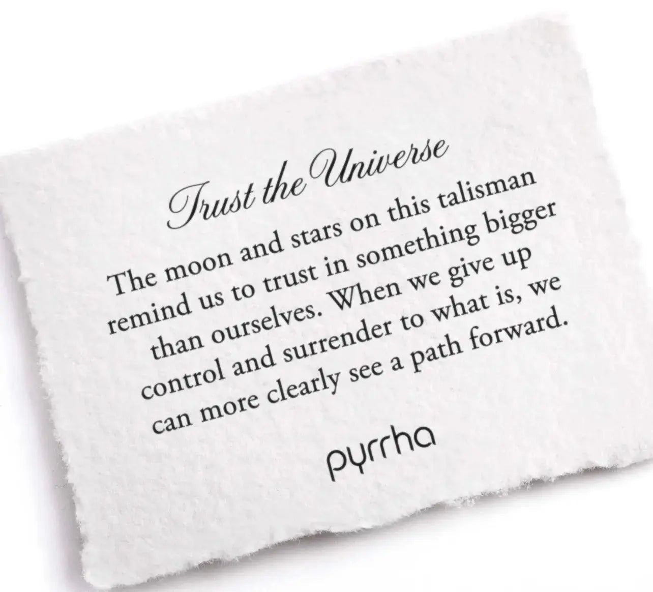 Trust The Universe Talisman Pyrrha