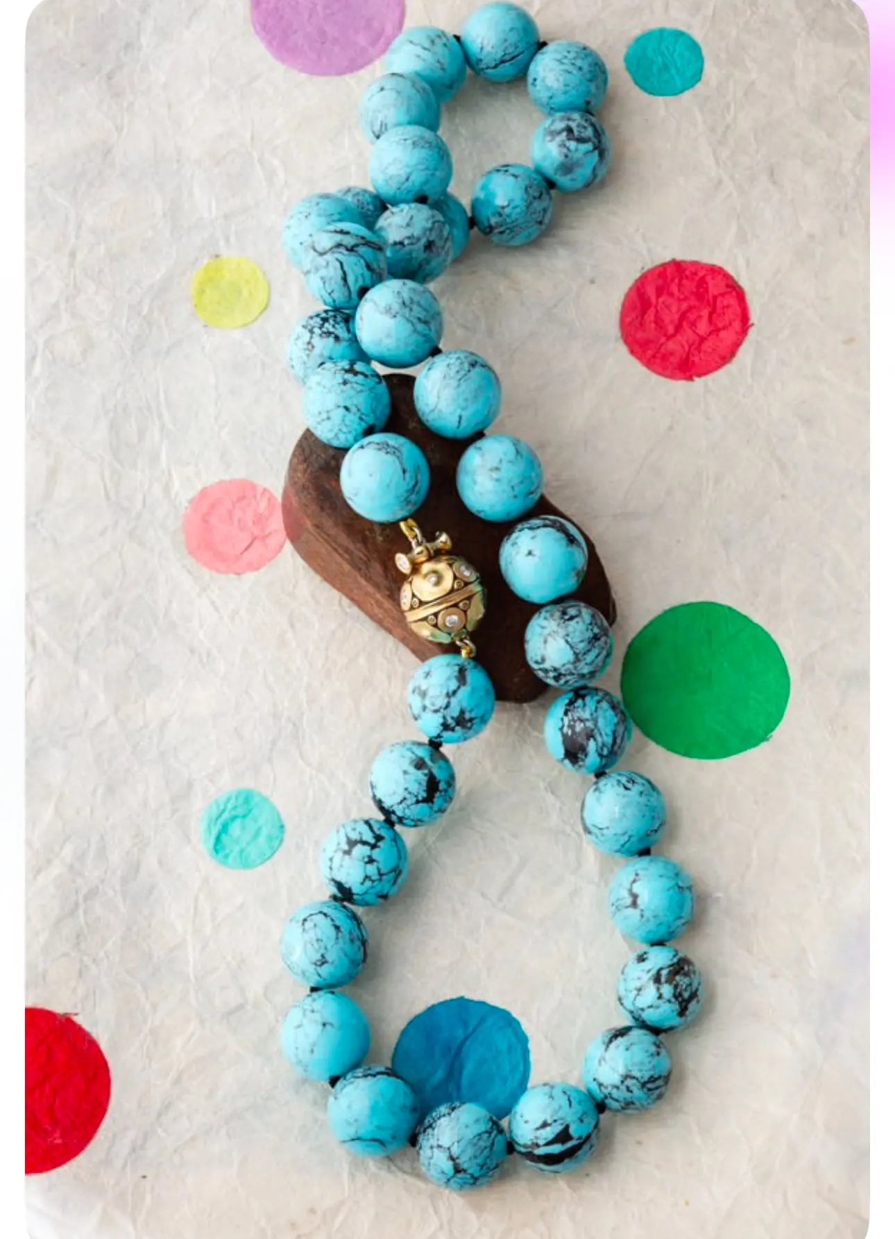 Turquoise Beaded Necklace Turquoise Beaded Necklace Alex Sepkus Alex Sepkus  Squash Blossom Vail