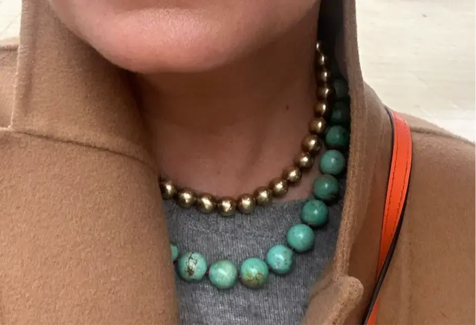 Turquoise Beaded Necklace Turquoise Beaded Necklace Squash Blossom Collection Squash Blossom Collection  Squash Blossom Vail