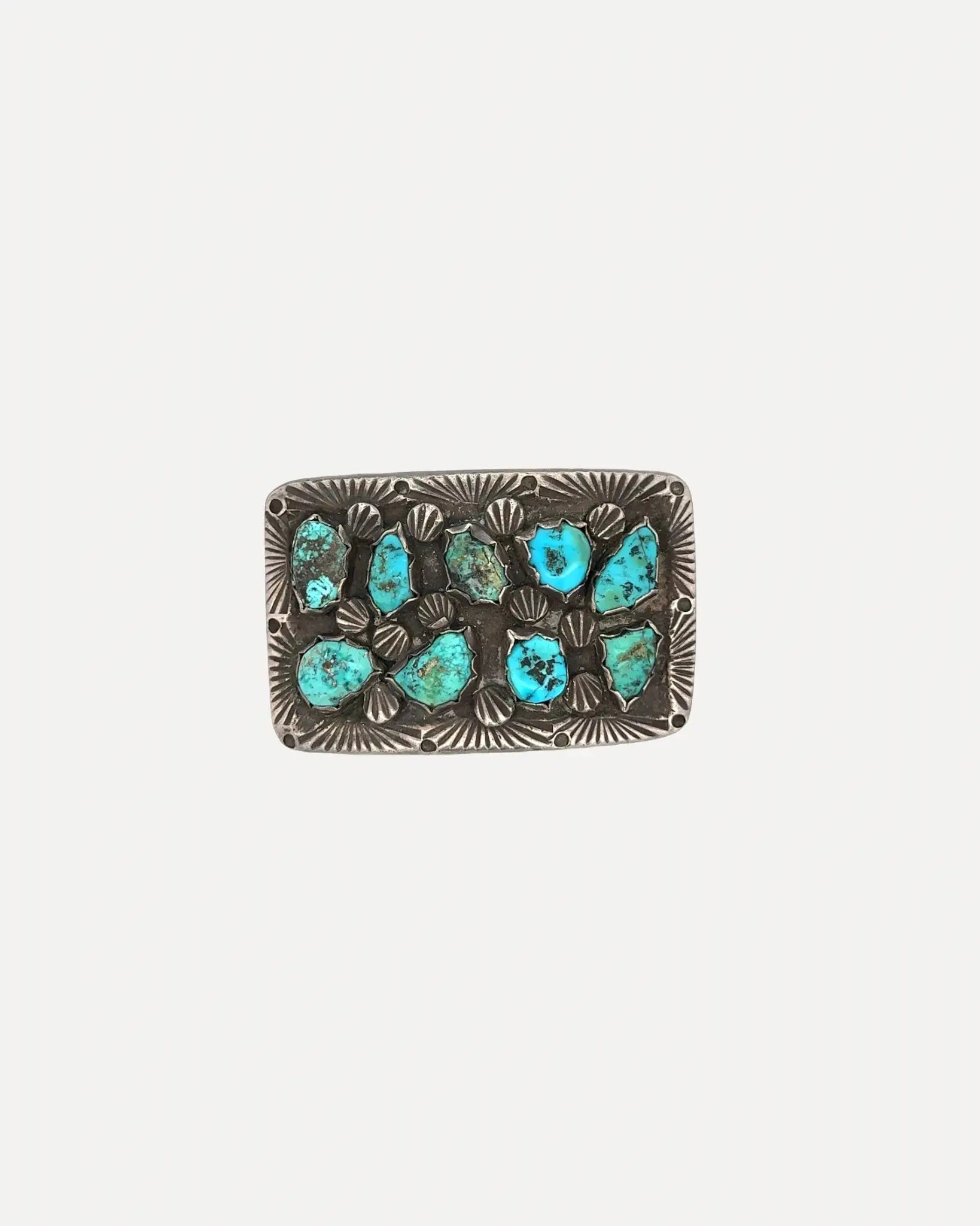 Turquoise Belt Buckle Turquoise Belt Buckle Native American Collection Native American Collection Default-Title Squash Blossom Vail