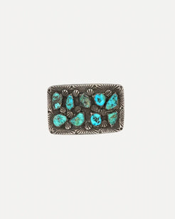 Turquoise Belt Buckle Turquoise Belt Buckle Native American Collection Native American Collection Default-Title Squash Blossom Vail