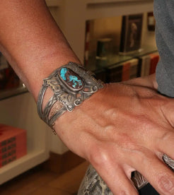 Turquoise Butterfly Cuff Turquoise Butterfly Cuff Native American Collection Native American Collection  Squash Blossom Vail