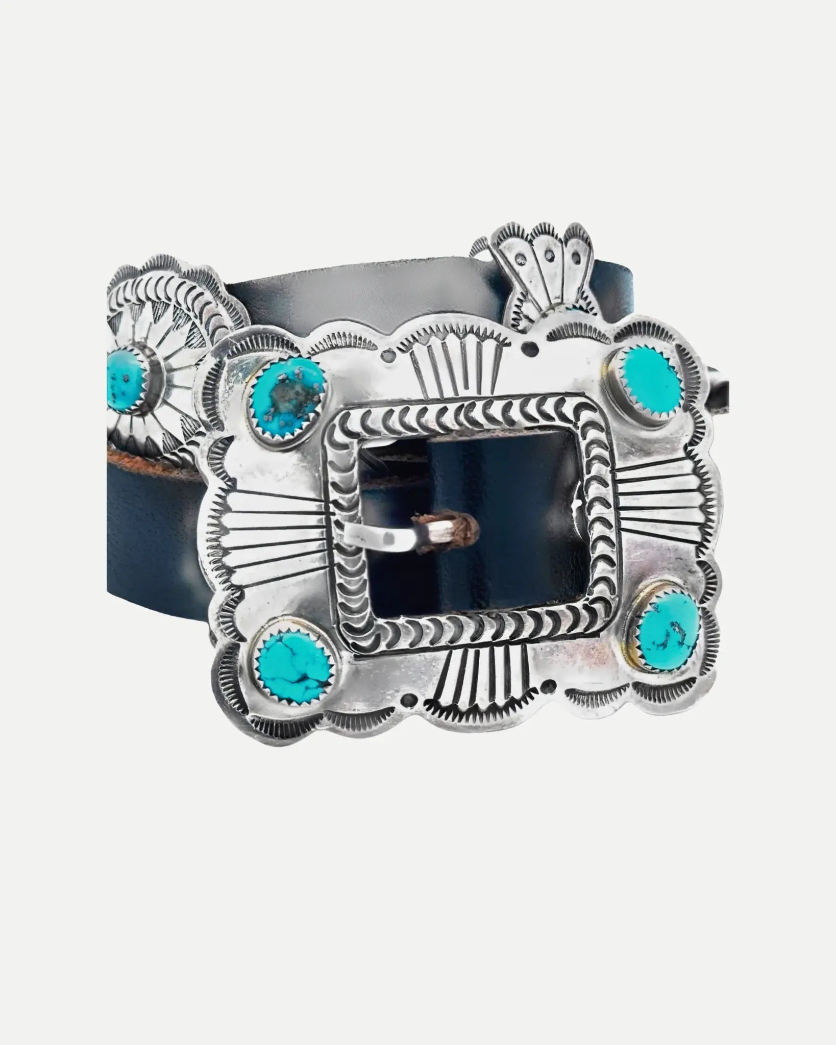 Turquoise Concho Belt Turquoise Concho Belt Native American Collection Native American Collection  Squash Blossom Vail