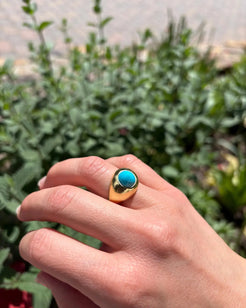 Turquoise Dome Ring Turquoise Dome Ring Vintage at the Squash Blossom Vintage at the Squash Blossom  Squash Blossom Vail