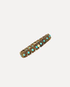 Turquoise Linked Bracelet Turquoise Linked Bracelet Vintage at the Squash Blossom Vintage at the Squash Blossom  Squash Blossom Vail