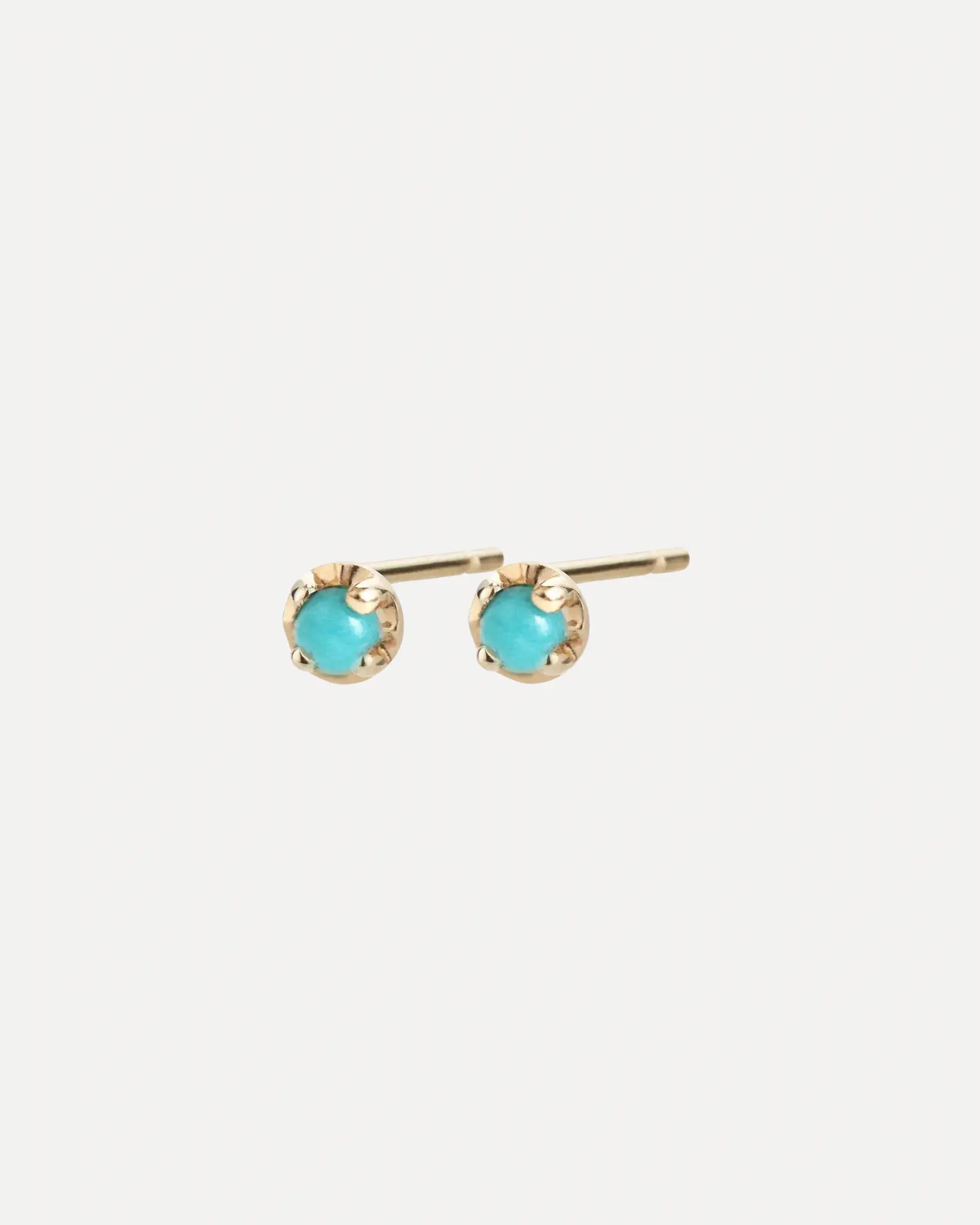 Turquoise Medium Prong Studs Turquoise Medium Prong Studs Aili Aili  Squash Blossom Vail