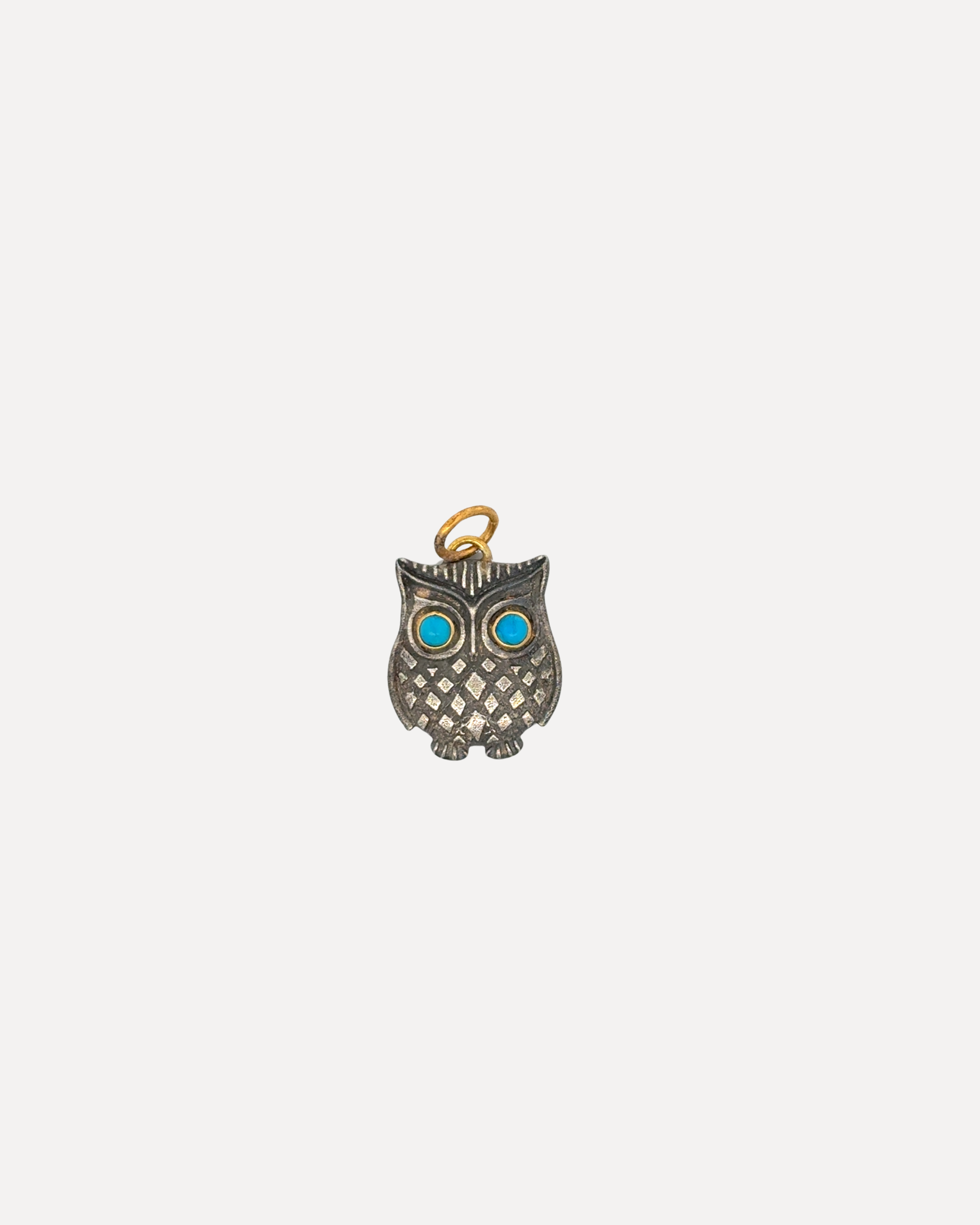 Turquoise Owl Charm