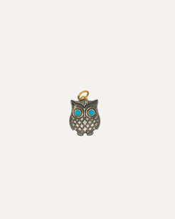 Turquoise Owl Charm Turquoise Owl Charm Prehistoric Works Prehistoric Works Default-Title Squash Blossom Vail