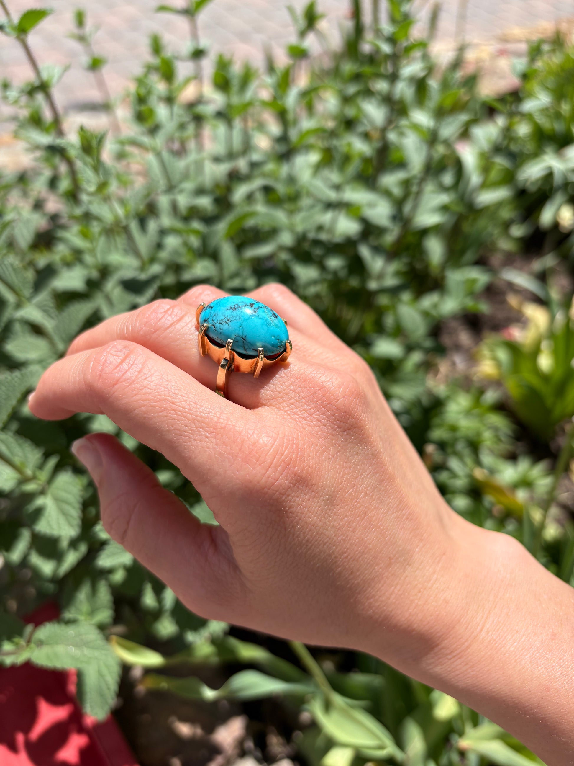 Turquoise and Diamond Ring Turquoise and Diamond Ring Vintage at the Squash Blossom Vintage at the Squash Blossom  Squash Blossom Vail