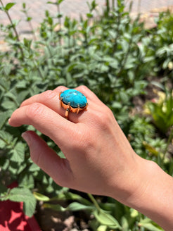 Turquoise and Diamond Ring Turquoise and Diamond Ring Vintage at the Squash Blossom Vintage at the Squash Blossom  Squash Blossom Vail