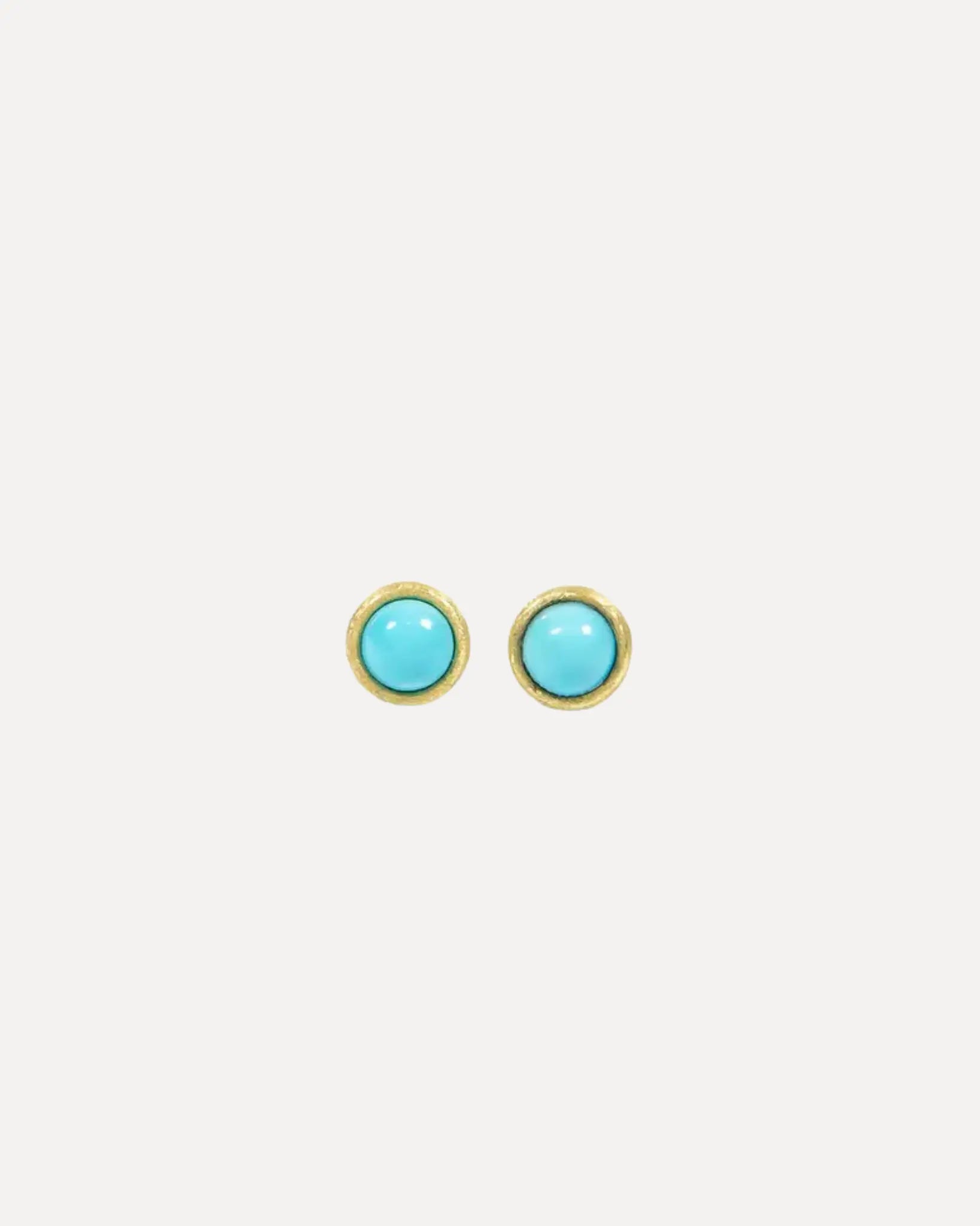 Turquoise and Gold Stud Earrings Turquoise and Gold Stud Earrings Samantha Louise Samantha Louise  Squash Blossom Vail