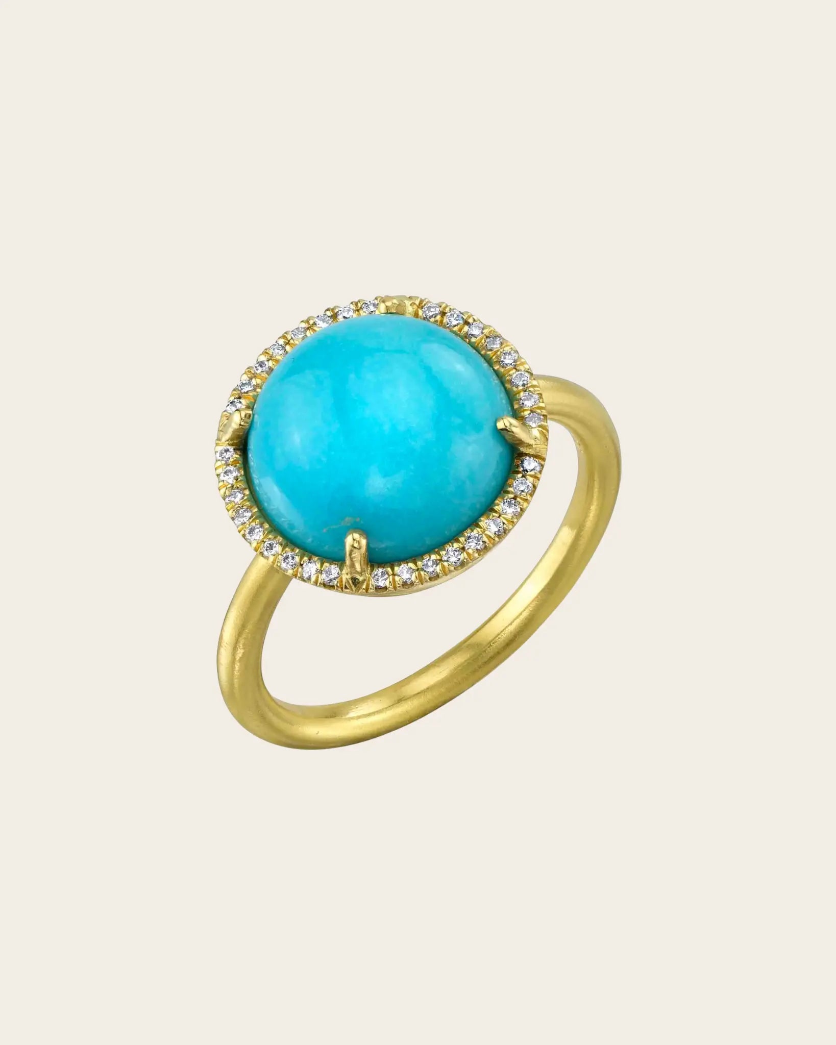 Turquoise and Pave Diamond Ring Turquoise and Pave Diamond Ring Irene Neuwirth Irene Neuwirth  Squash Blossom Vail