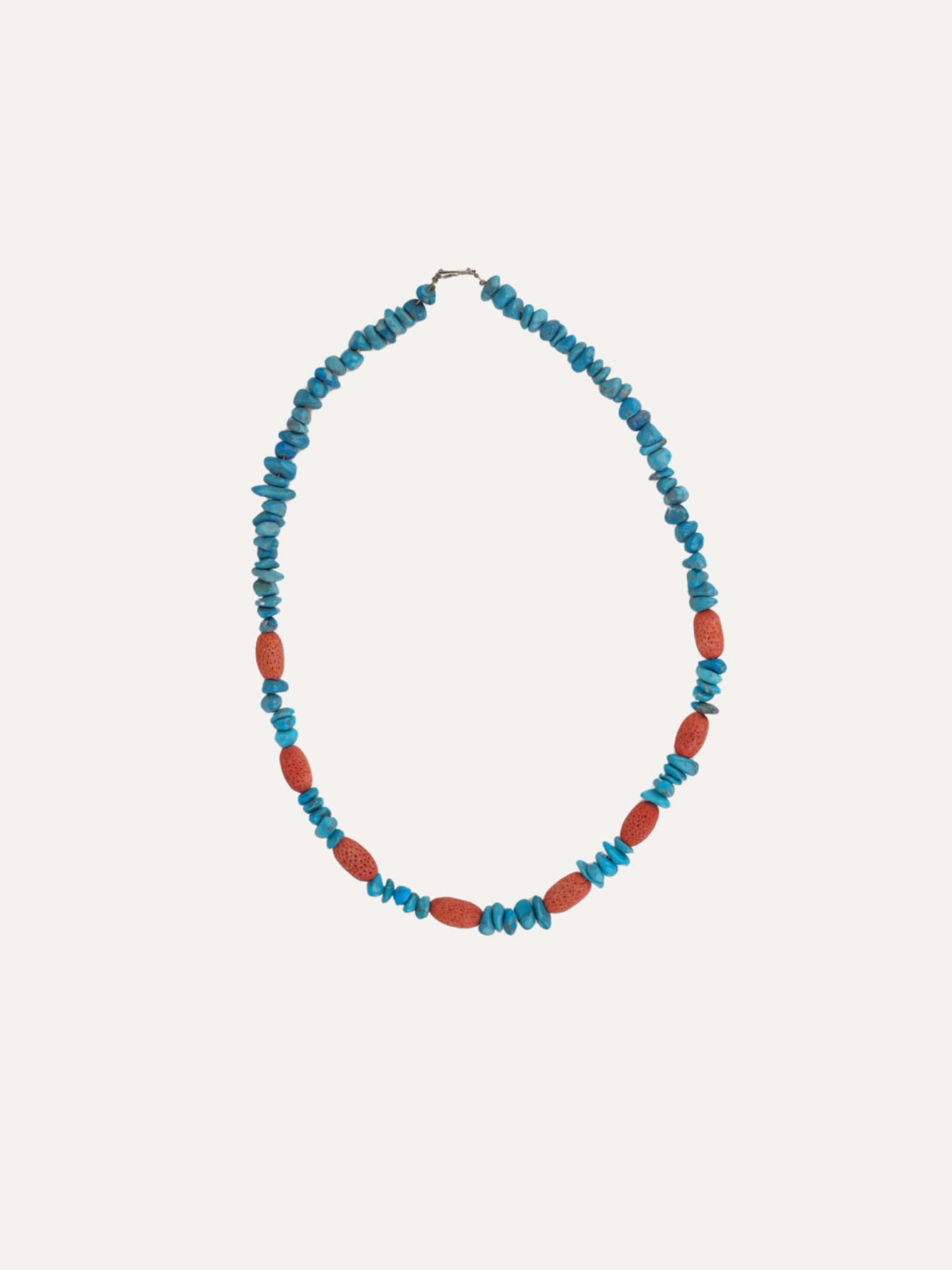 Turquoise and Sponge Coral Bead Necklace