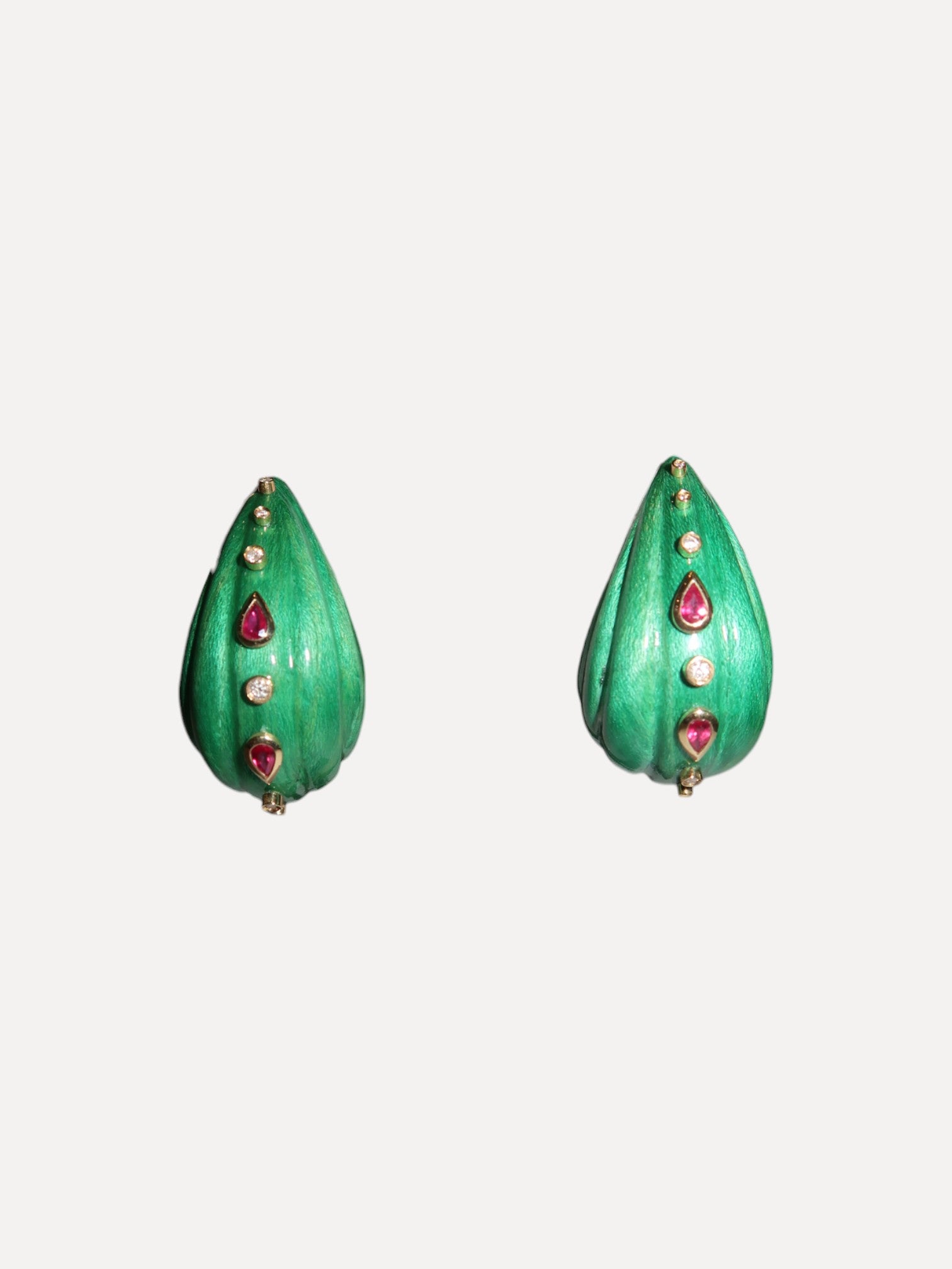 Turquoise lacquered marquetry earrings Turquoise lacquered marquetry earrings Silvia Furmanovich Silvia Furmanovich  Squash Blossom Vail