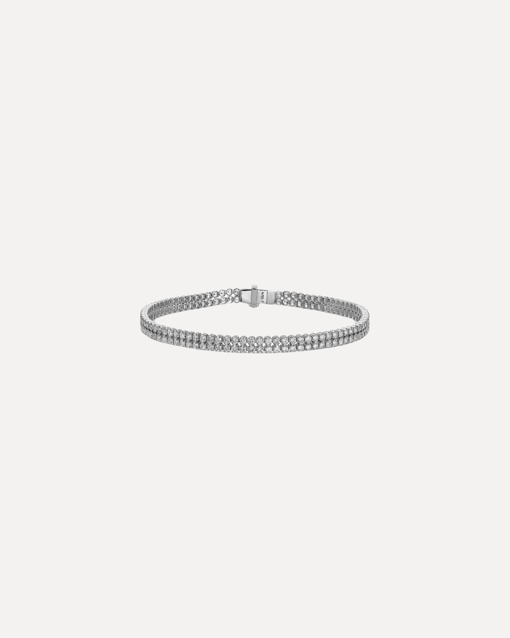 Diamond two row tennis bracelet