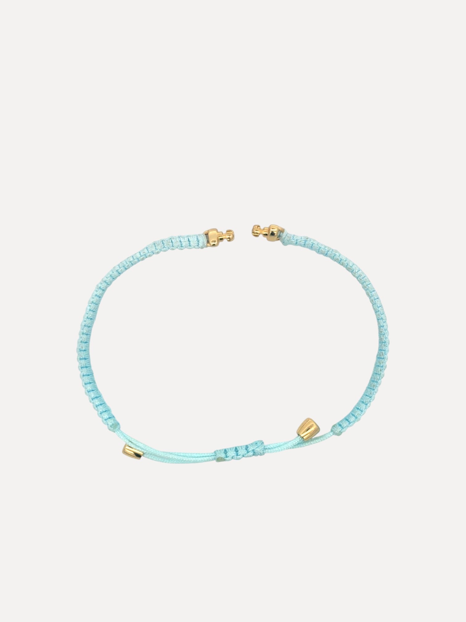18K Macrame Bracelet Cord 13cm, Light Turq 18K Macrame Bracelet Cord 13cm, Light Turq Alex Sepkus Alex Sepkus  Squash Blossom Vail