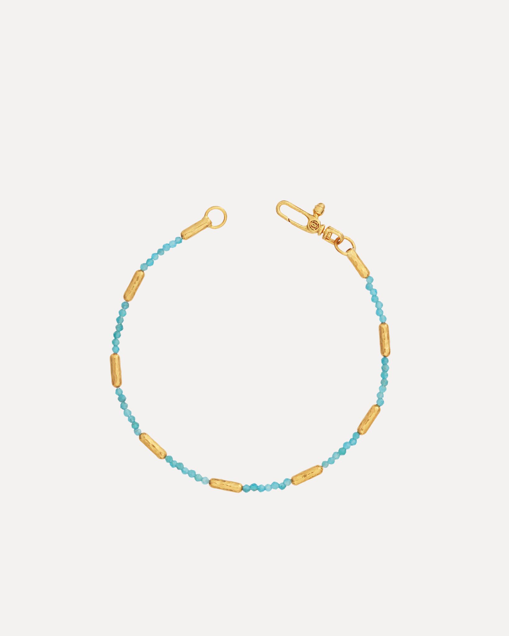 Vertigo Gold Beaded Single-Strand Apatite Bracelet