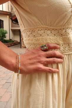 Vertigo Single-Strand Amazonite Bracelet Vertigo Single-Strand Amazonite Bracelet Gurhan Gurhan  Squash Blossom Vail