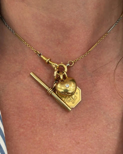 Victorian watch chain with toggle Victorian watch chain with toggle Vintage at the Squash Blossom Vintage at the Squash Blossom  Squash Blossom Vail