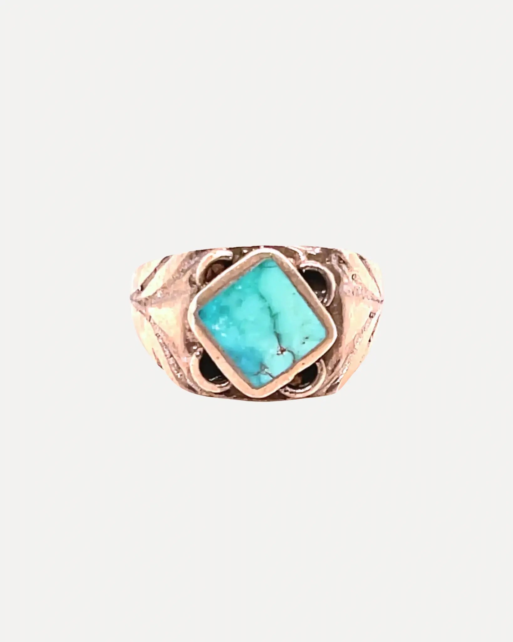 Vintage 1920s Turquoise Ring Vintage 1920s Turquoise Ring Squash Blossom Original Squash Blossom Original  Squash Blossom Vail