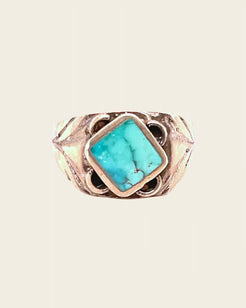 Vintage 1920s Turquoise Ring Vintage 1920s Turquoise Ring Squash Blossom Original Squash Blossom Original  Squash Blossom Vail