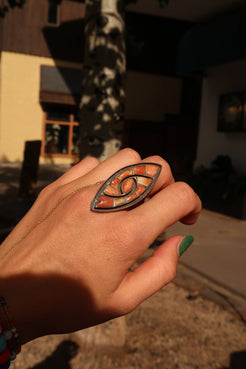 Vintage Marquis Spiny Oyster Ring Vintage Marquis Spiny Oyster Ring Native American Collection Native American Collection  Squash Blossom Vail