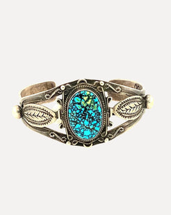Vintage #8 Turquoise Cuff Vintage #8 Turquoise Cuff Native American Collection Native American Collection  Squash Blossom Vail