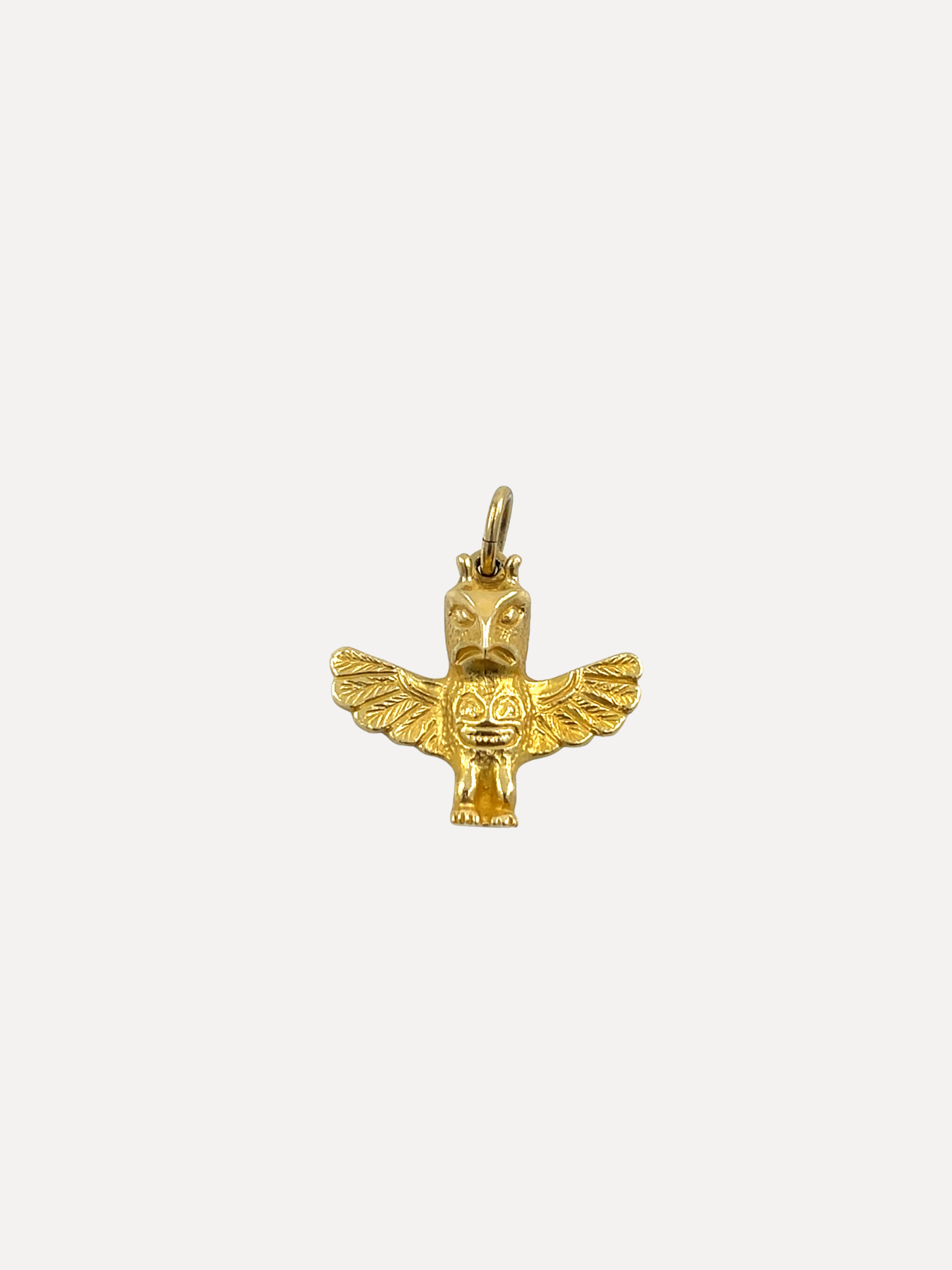 Vintage Gold Eagle Totem Charm